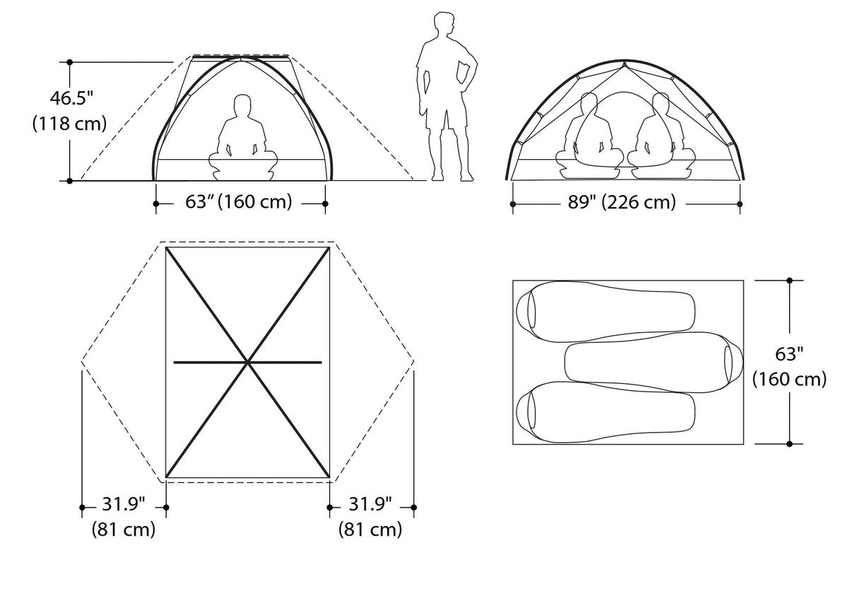 Bundle | Camping - Bundle für Familien - 1 Erwachsener + 2 Kinder | Eddy's Adventure