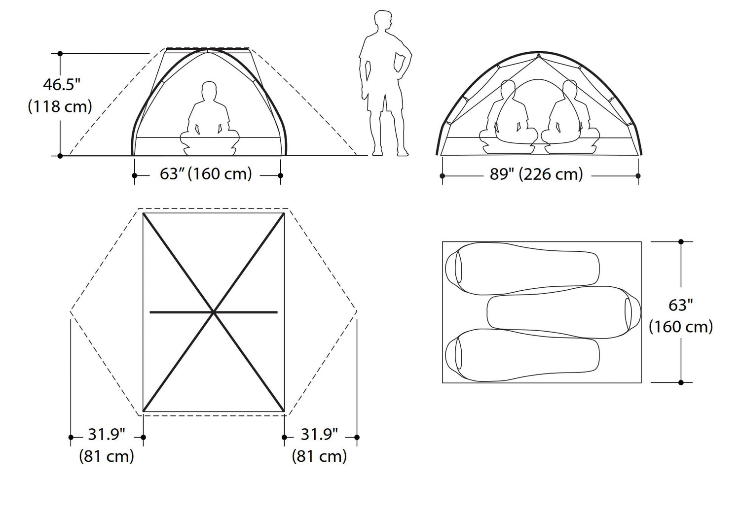 Bundle | Camping - Bundle für Familien - 1 Erwachsener + 2 Kinder | Eddy's Adventure