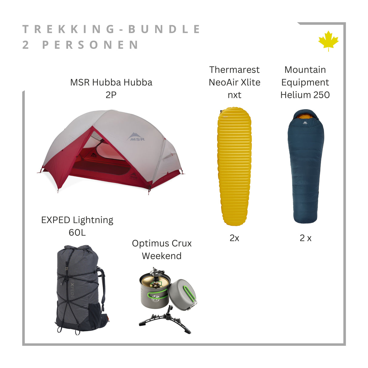 Bundle | Trekking - Bundle - 2 Personen | Eddy's Adventure