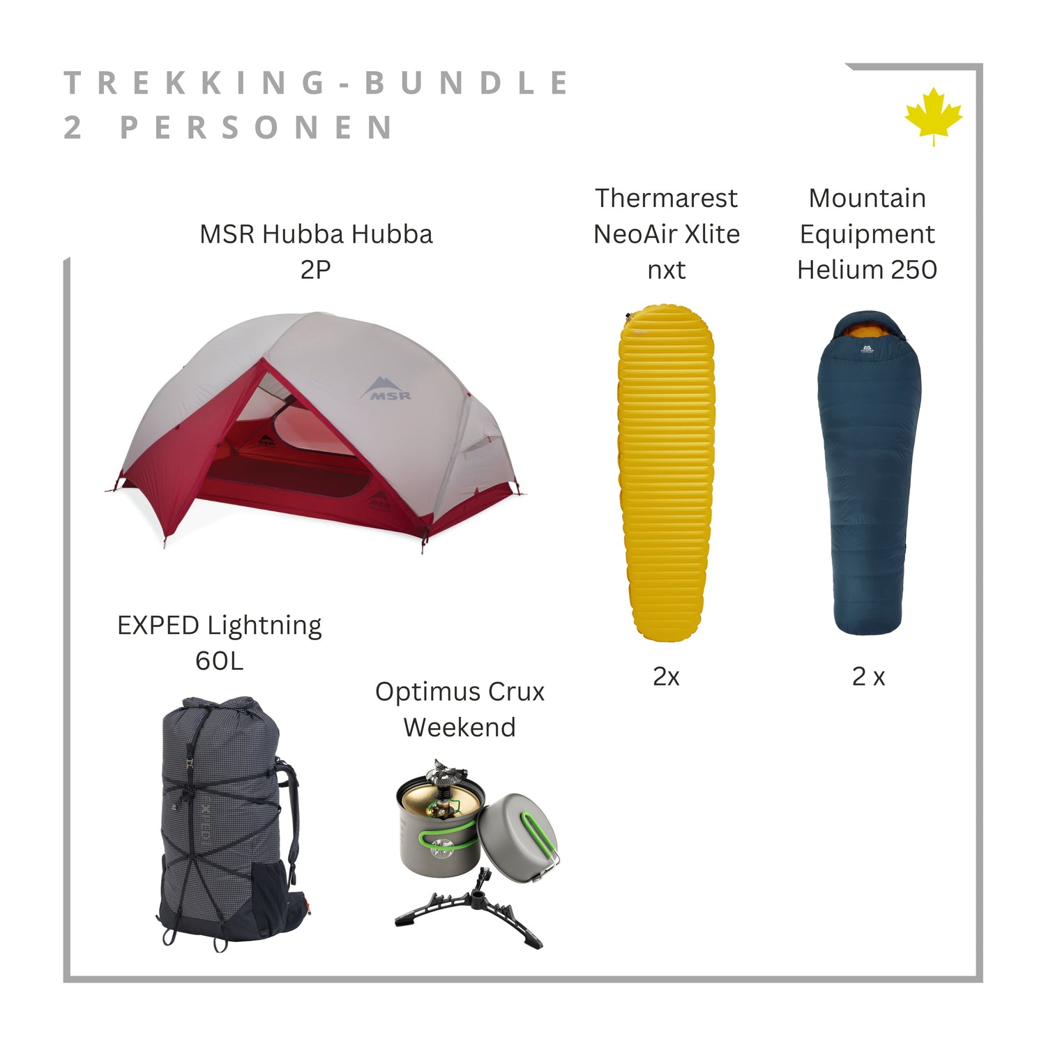 Bundle | Trekking - Bundle - 2 Personen | Eddy's Adventure