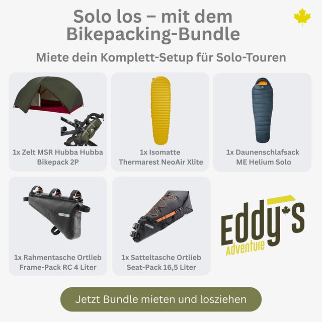 Bikepacking - Bundle für Solo - touren Bundle mieten I Eddy's Adventure