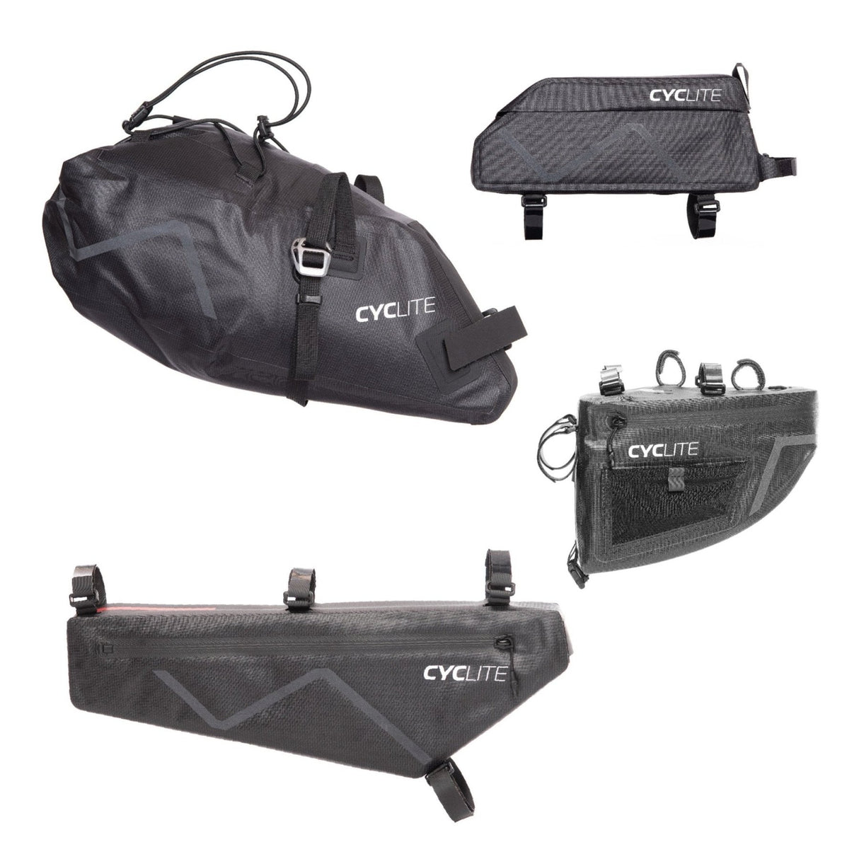 CYCLITE Bikepacking - Bundle - Race Set - 16,5L Volumen - black (re - use) JETZT MIETEN bei Eddy's Adventure