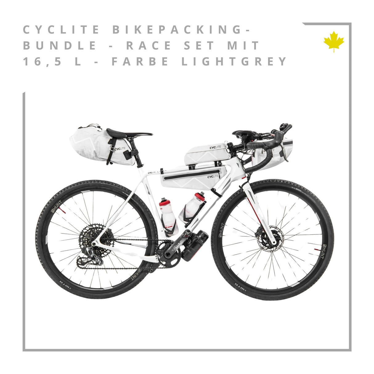Bundle | CYCLITE Bikepacking - Bundle - Race Set - 16,5L Volumen - lightgrey | Eddy's Adventure
