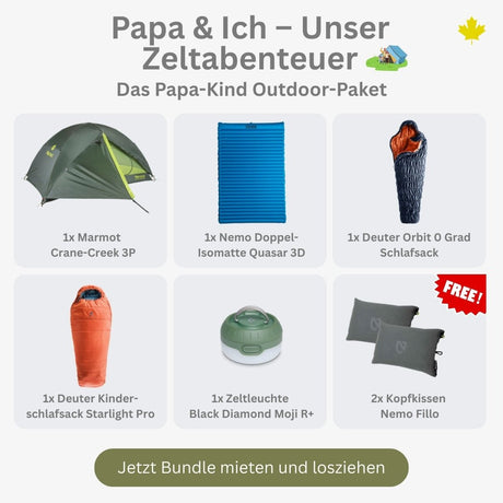 Das Papa - Kind Outdoor - Paket Bundle mieten I Eddy's Adventure