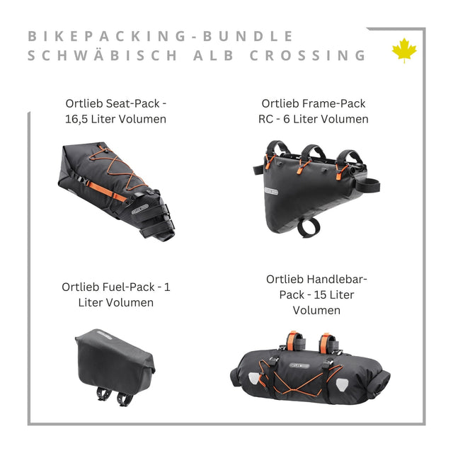 Bundle | Bikepacking - Bundle - 4 Ortlieb Fahrradtaschen - Volumen 38.5 Liter | Eddy's Adventure