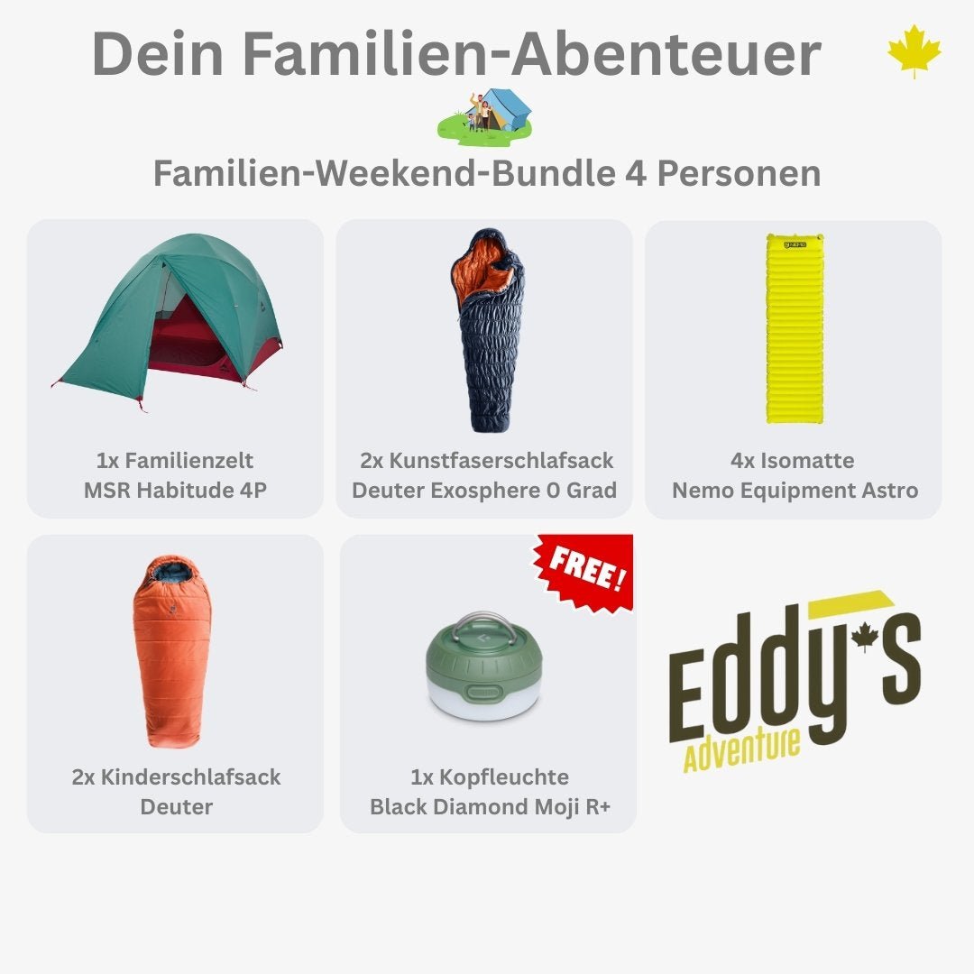 Familien - Weekend - Bundle 4 Personen JETZT MIETEN bei Eddy's Adventure