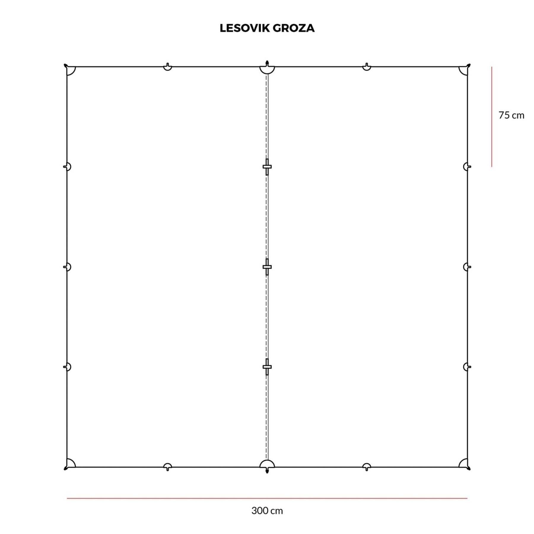 Lesovic Groza Tarp 300 x 300 cm - inkl. Abspannleinen (ohne Zeltheringe) (re - use) JETZT MIETEN bei Eddy's Adventure