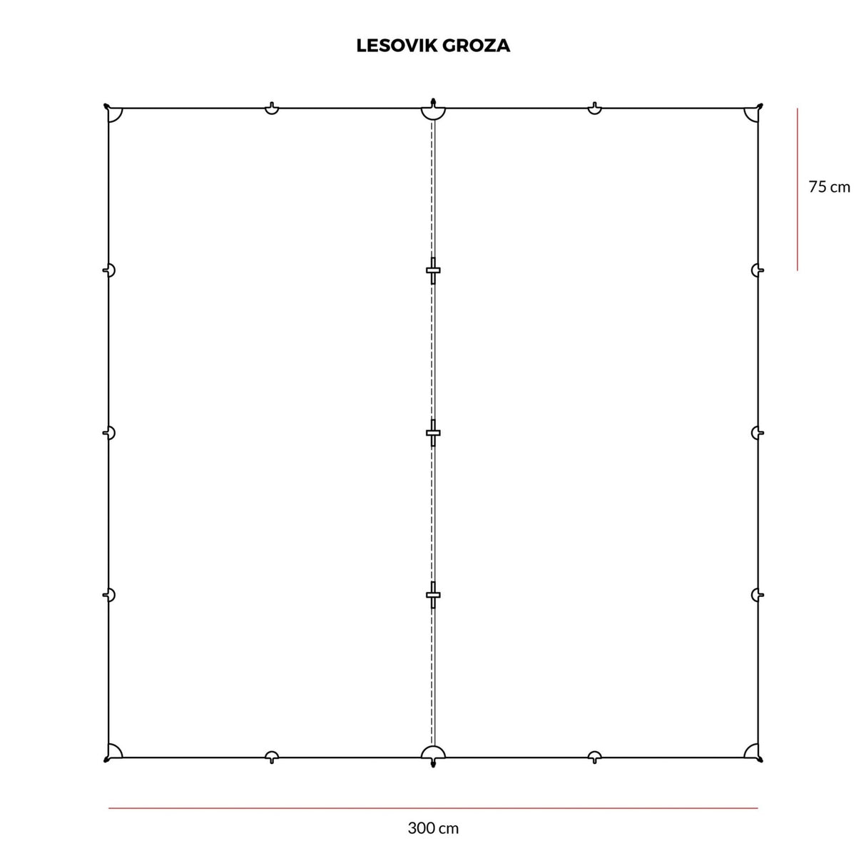 Tarps/Wings/Shelter | Lesovic Groza Tarp 300 x 300 cm - inkl. Abspannleinen (ohne Zeltheringe) | Eddy's Adventure