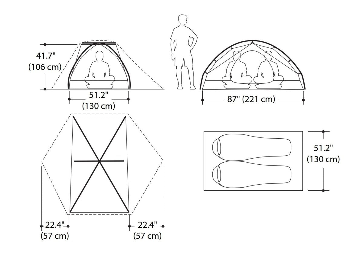Marmot Crane Creek 2 - 3 - Personen - Zelt (re - use) JETZT MIETEN bei Eddy's Adventure