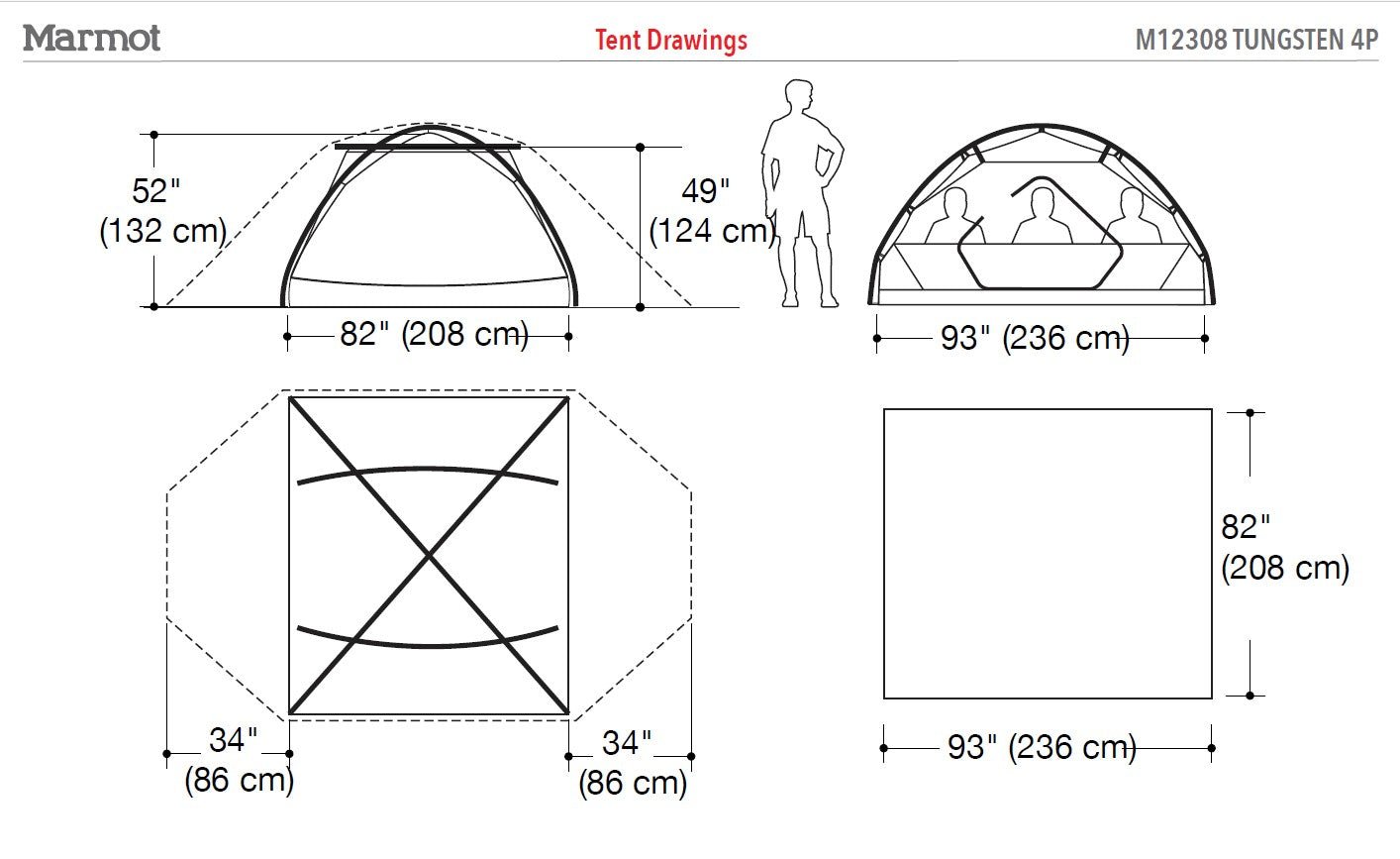 Familienzelt | Marmot Tungsten 4 - Personen - Familienzelt | Eddy's Adventure