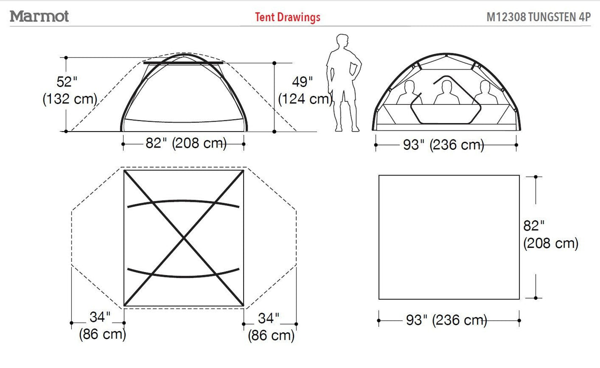 Marmot Tungsten 4 - Personen - Familienzelt