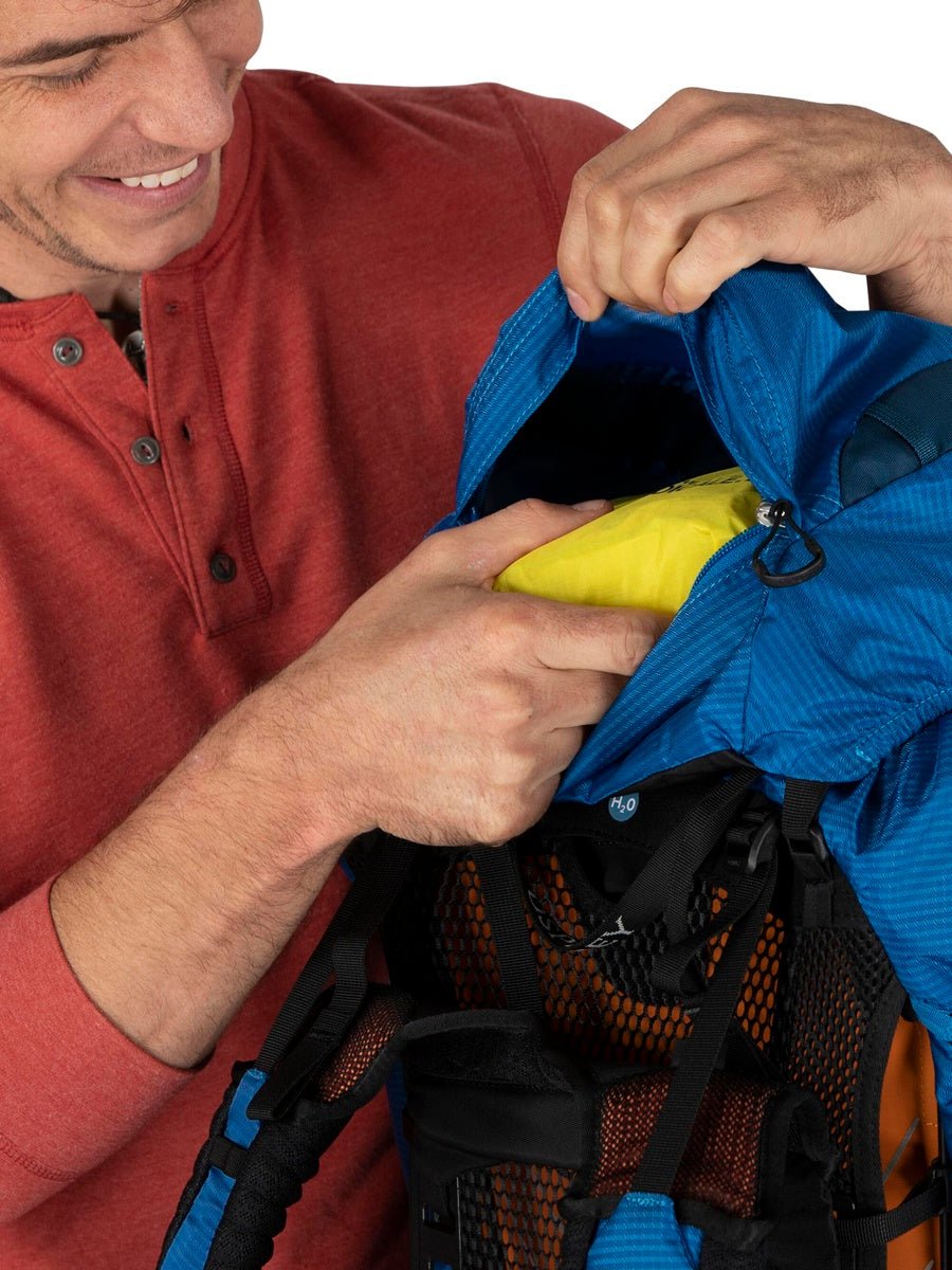 Osprey Exos 58 L - Ultraleichter Trekkingrucksack Herren Trekkingrucksäcke von 50 - 70 Liter mieten I Eddy's Adventure