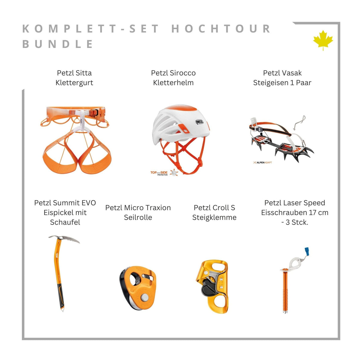 Petzl Komplett - Set Hochtour Bundle JETZT MIETEN bei Eddy's Adventure