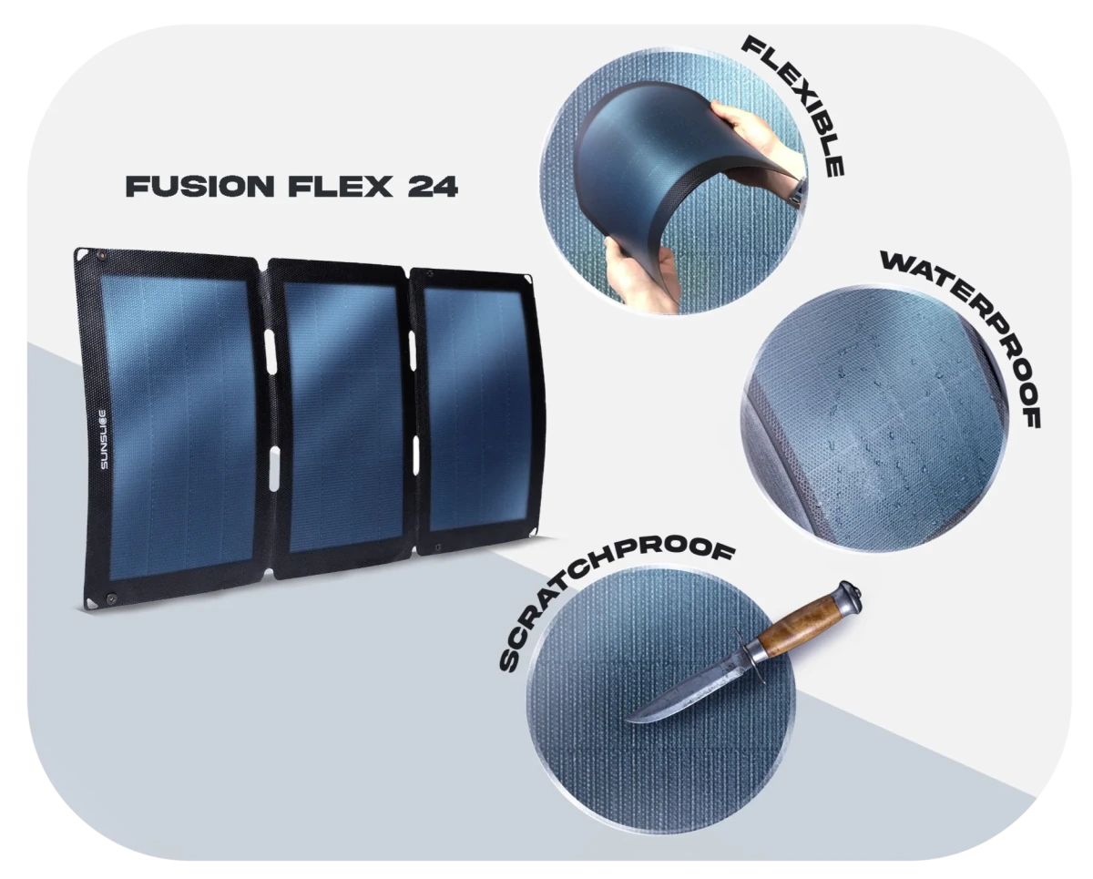 Sunsclice Fusion Flex 24 - tragbares Solarpanel für mehrtägige Touren