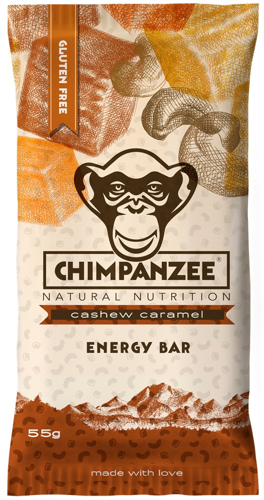 Energy Bar | Chimpanzee Energy Bar - Dark Cashew Caramel | Eddy's Adventure