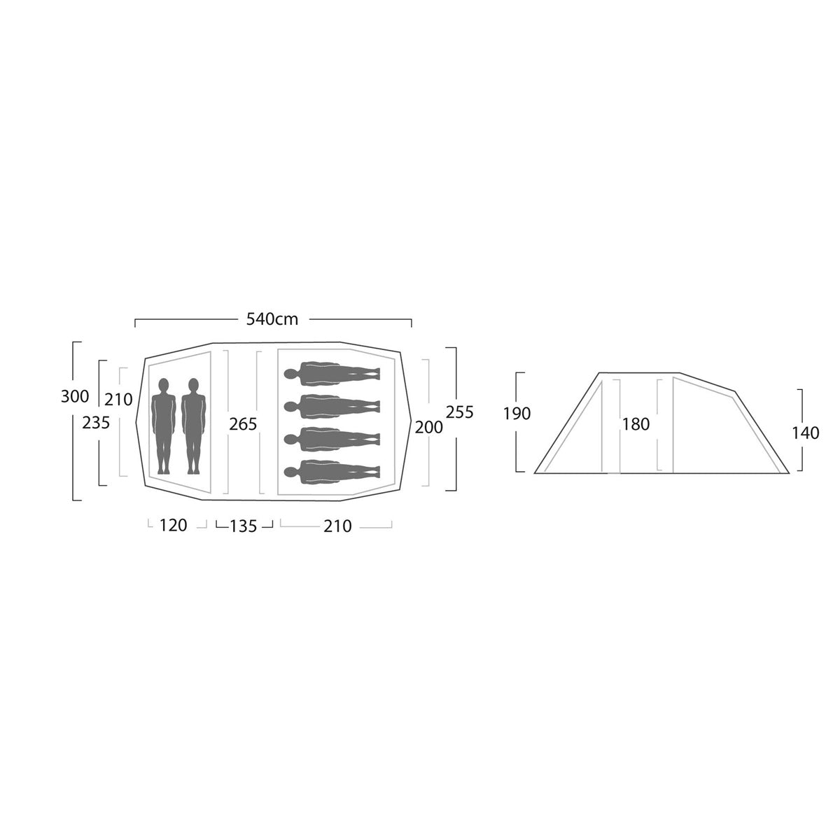 Familienzelt | Helsport Gimle Family 4+ Familienzelt für 4 - 6 Personen - sturmsicher und Schlechtwetter geeignet | Eddy's Adventure