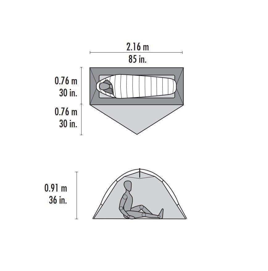 Trekkingzelt 1 Person - 3 - Jahreszeiten | MSR Hubba NX Solo grey | leichtes Rucksackzelt 1 Person | Eddy's Adventure