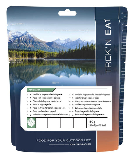 Trekking - Nahrung gefriergetrocknet | Trek'n Eat Nudeln in vegetarischer Bolognese | Eddy's Adventure