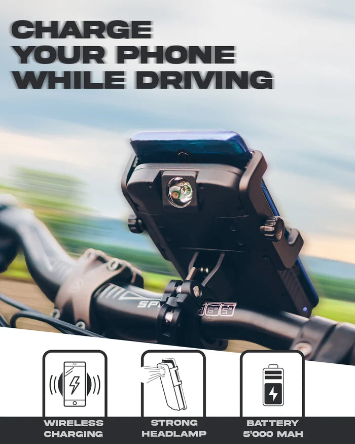 Sunslice Cyclotron 5000 MaH Powerbank, Telefonhalterung und Fahrradlicht