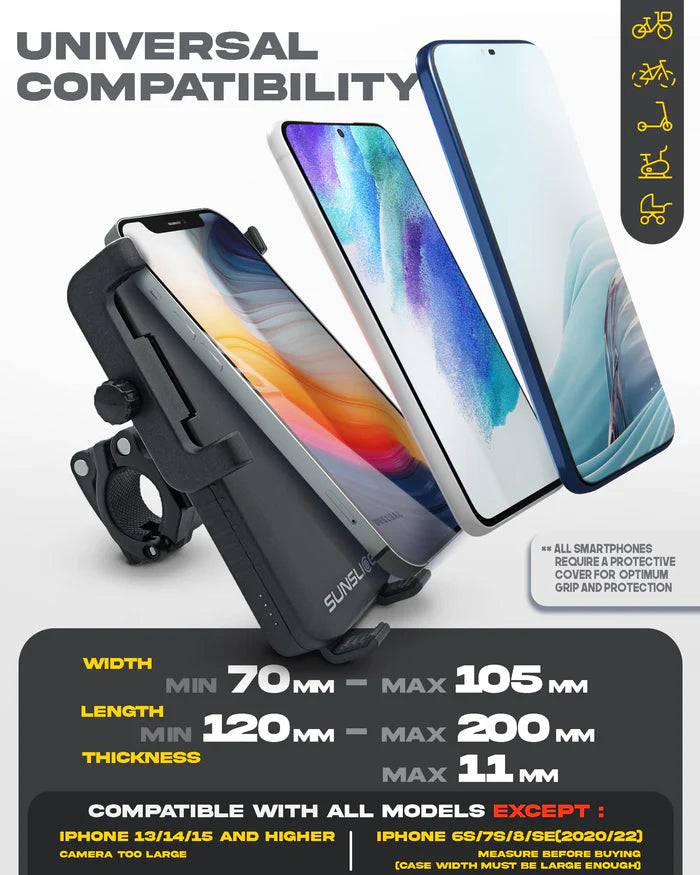Sunslice Cyclotron 5000 MaH Powerbank, Telefonhalterung und Fahrradlicht