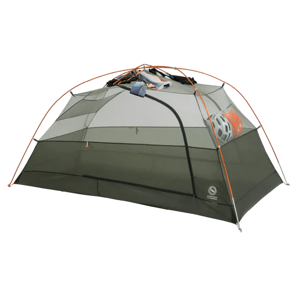 ein mann zelt bikepacking Big Agnes Copper Spur UL2 - Bikepacking Zelt für 2 Personen mieten - Bikepackingzelte