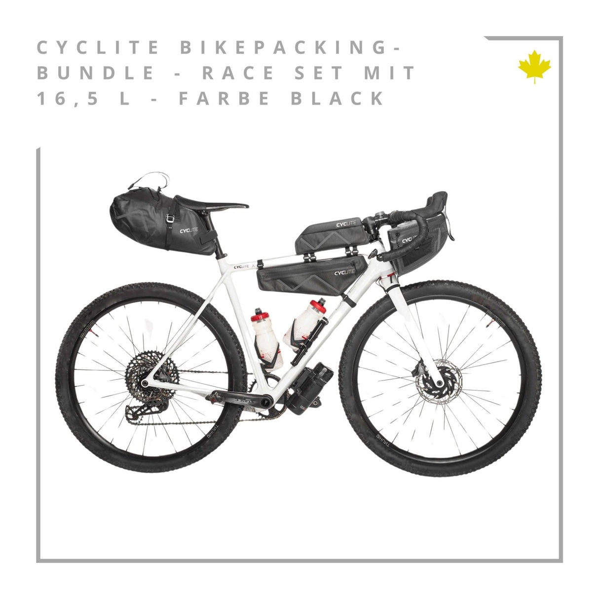 CYCLITE Bikepacking - Bundle - Race Set - 16,5L Volumen - black (re - use) JETZT MIETEN bei Eddy's Adventure