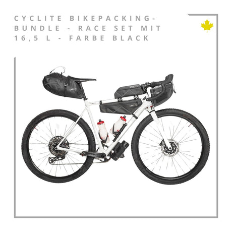 CYCLITE Bikepacking - Bundle - Race Set - 16,5L Volumen - black (re - use) JETZT MIETEN bei Eddy's Adventure