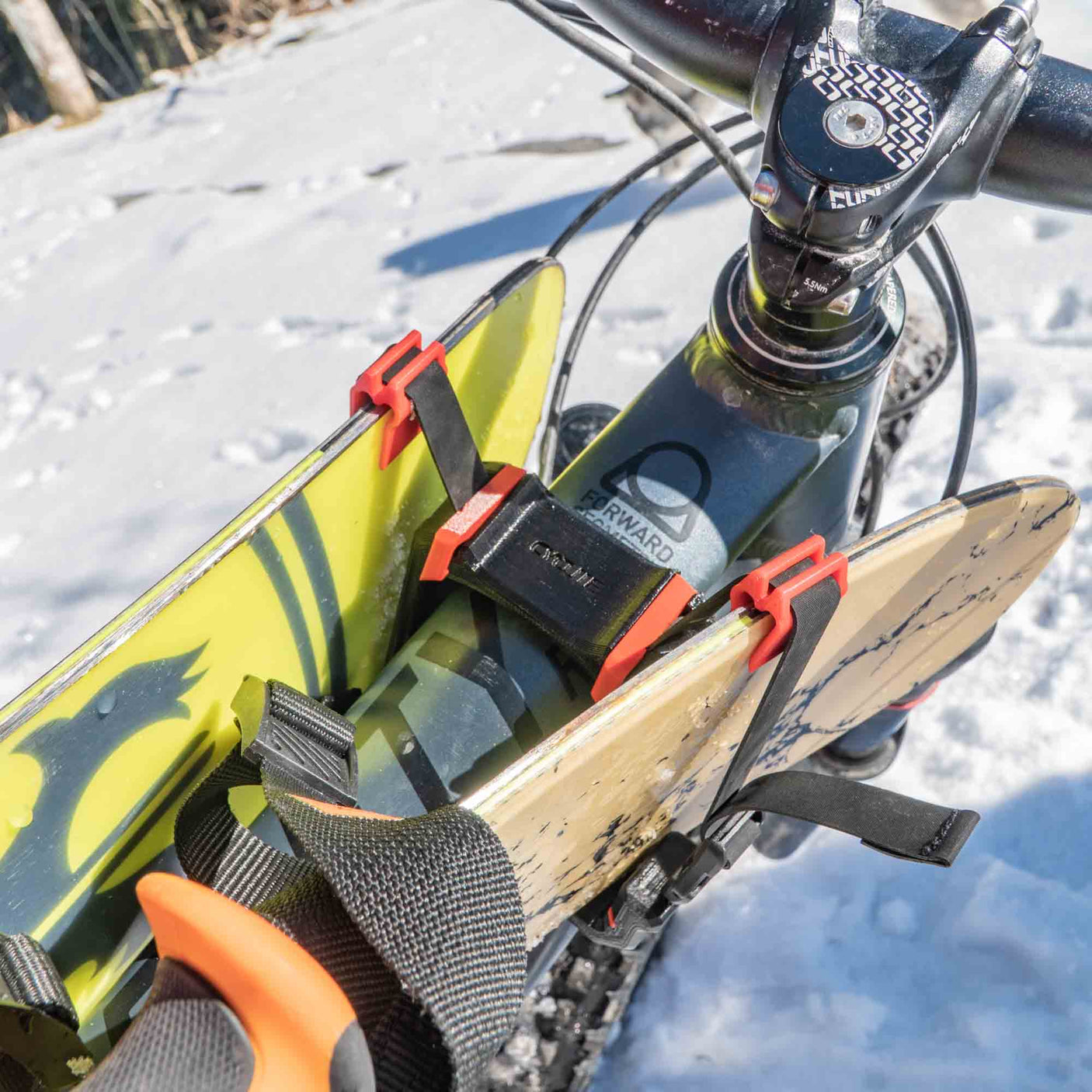Ski - Halterung/Ski - Rack | CYCLITE Ski Rack - die Ski - Halterung für Dein Mountainbike | Eddy's Adventure