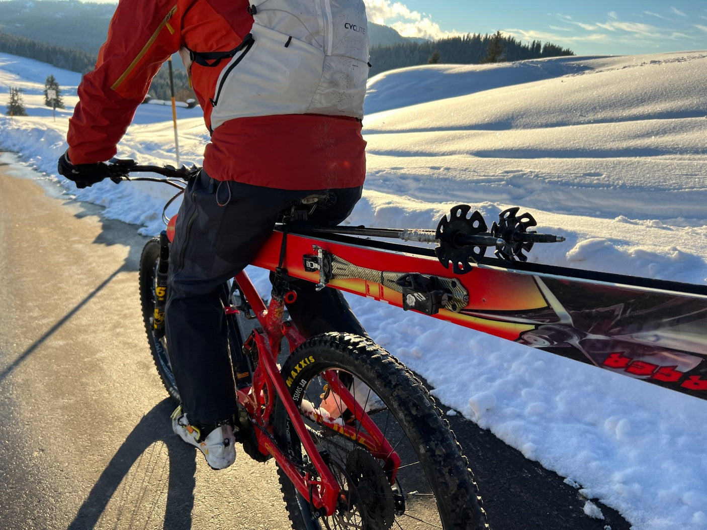 Ski - Halterung/Ski - Rack | CYCLITE Ski Rack - die Ski - Halterung für Dein Mountainbike | Eddy's Adventure