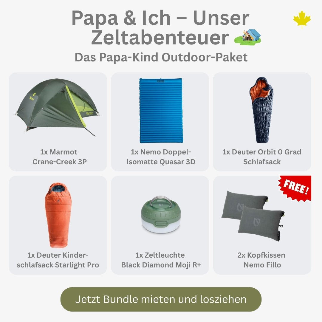 Das Papa - Kind Outdoor - Paket Bundle mieten I Eddy's Adventure