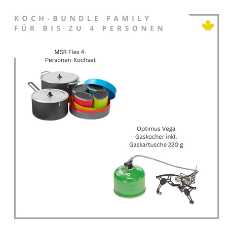 Bundle | Koch - Bundle Family für bis zu 4 Personen inkl. Gas - Kartusche | Eddy's Adventure