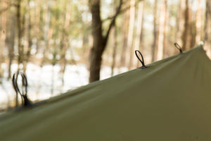 Lesovic Groza Tarp 300 x 300 cm - inkl. Abspannleinen (ohne Zeltheringe) (re - use) JETZT MIETEN bei Eddy's Adventure