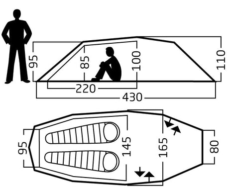 Nordisk Seiland 2P I 4 - Jahreszeiten Tunnelzelt für extreme Nordlandtouren Trekkingzelte/ Rucksackzelte mieten I Eddy's Adventure