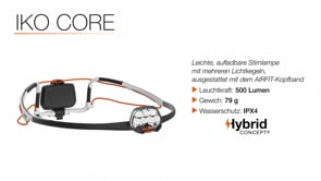 Petzl IKO CORE Stirnlampe - ergonomisch und wiederaufladbar