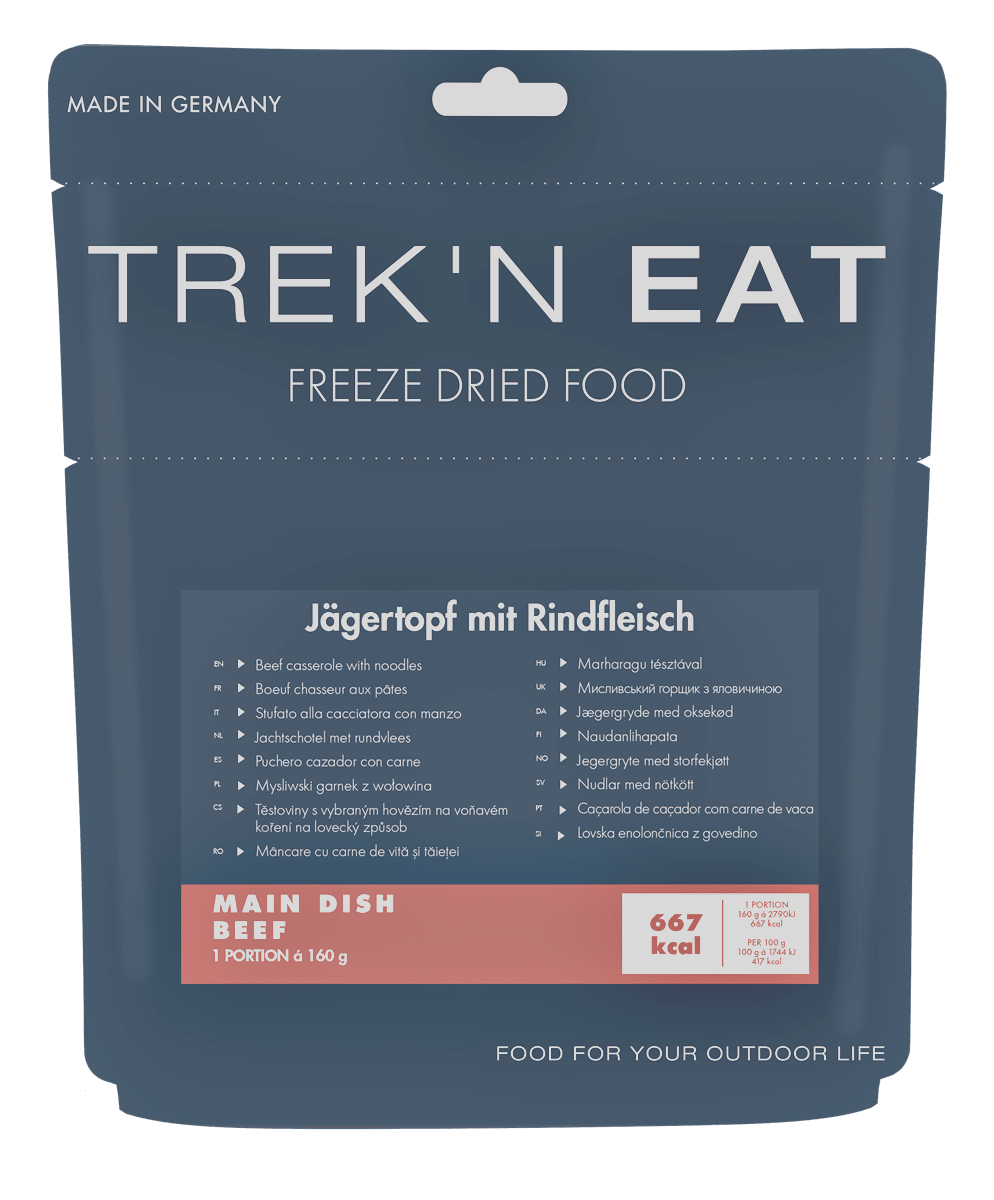 Trek'n Eat - Jägertopf mit Rind und Nudeln - Trekkingnahrung