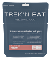 Trek'n Eat - Sahnenudeln mit Hühnchen und Spinat - Trekkingnahrung