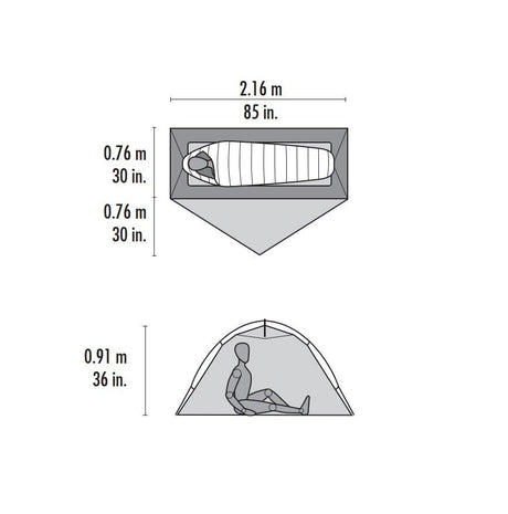 Trekkingzelt 1 Person - 3 - Jahreszeiten | MSR Hubba NX Solo grey | leichtes Rucksackzelt 1 Person | Eddy's Adventure