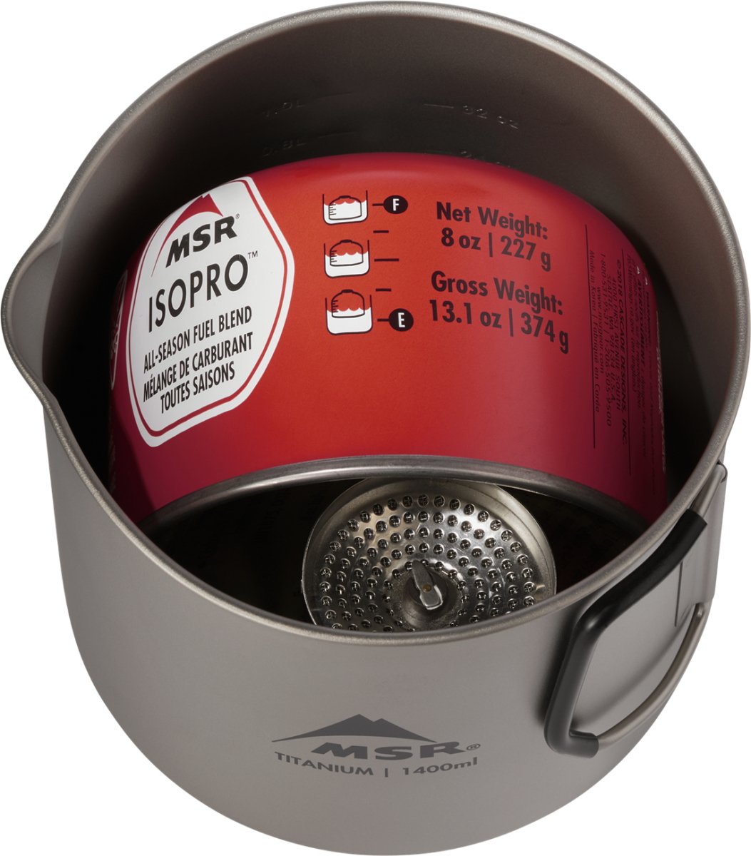 Camping - Geschirr | MSR Titanium Kettle 1400ml Kochkessel | Eddy's Adventure
